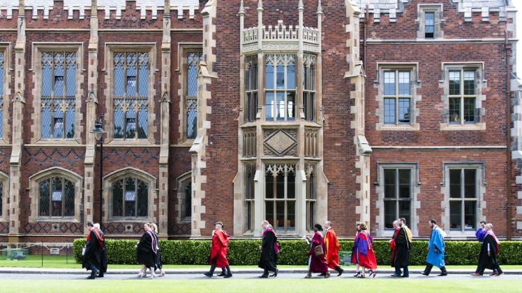 Lanyon building, graduation ceremony